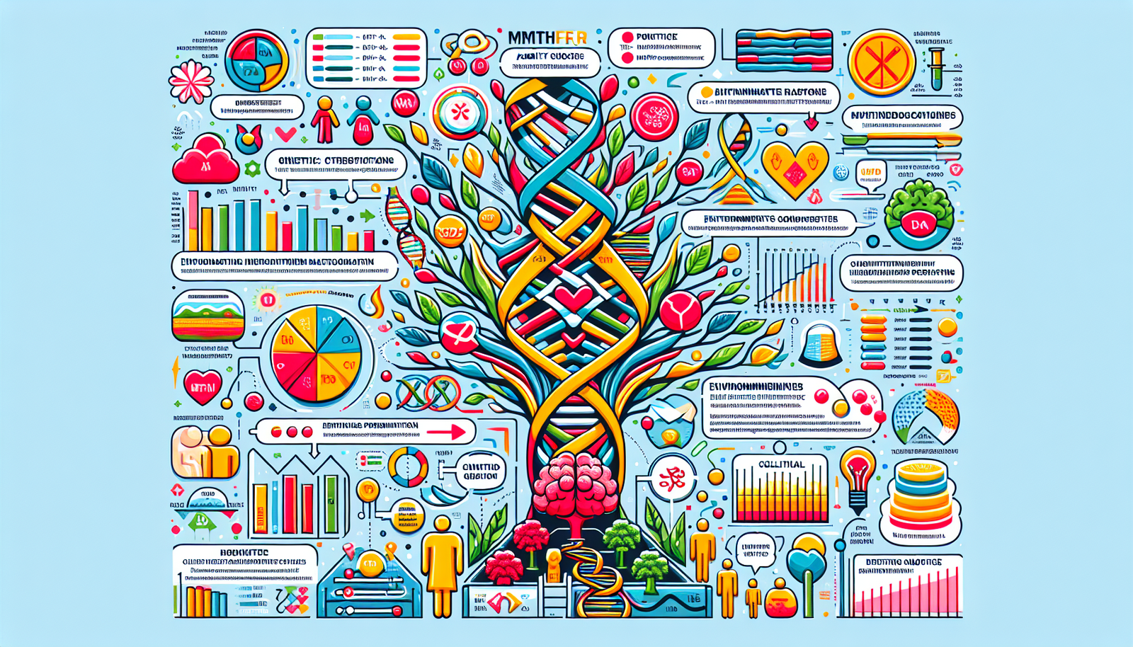 Infographic on risk factors for MTHFR mutations.