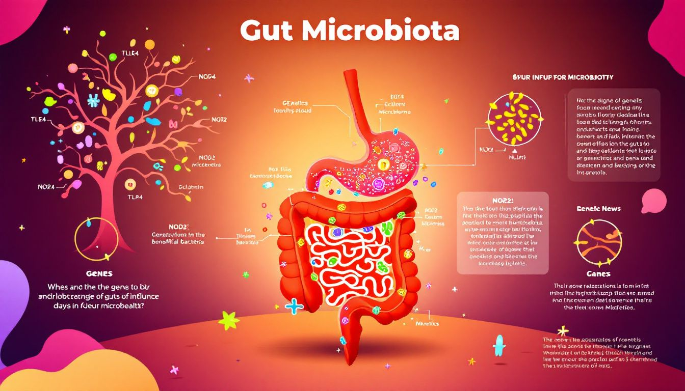 An illustration of gut microbiota and its role in digestive health.