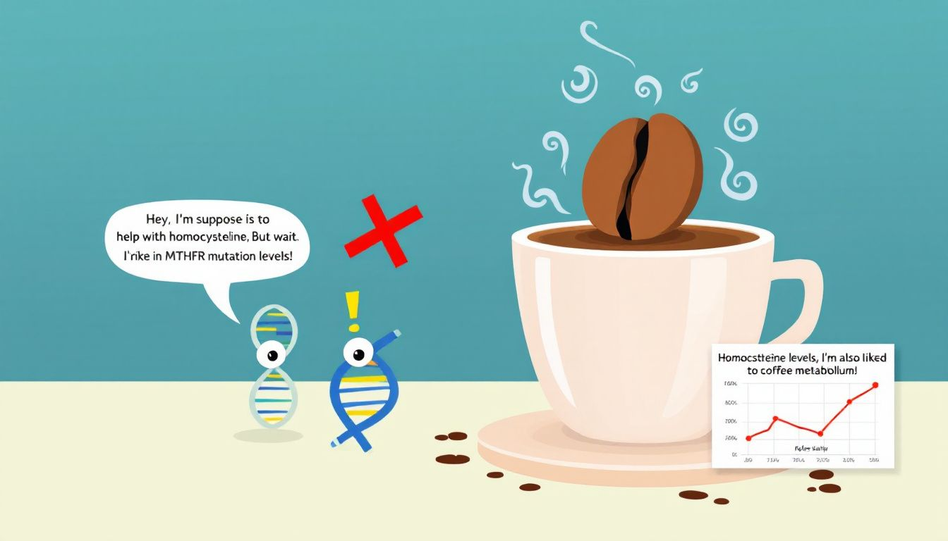 Illustration of the MTHFR gene mutation.