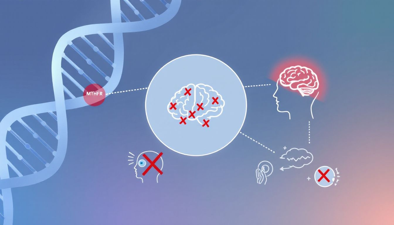 An illustration of the MTHFR gene structure, highlighting its significance in genetic mutations.
