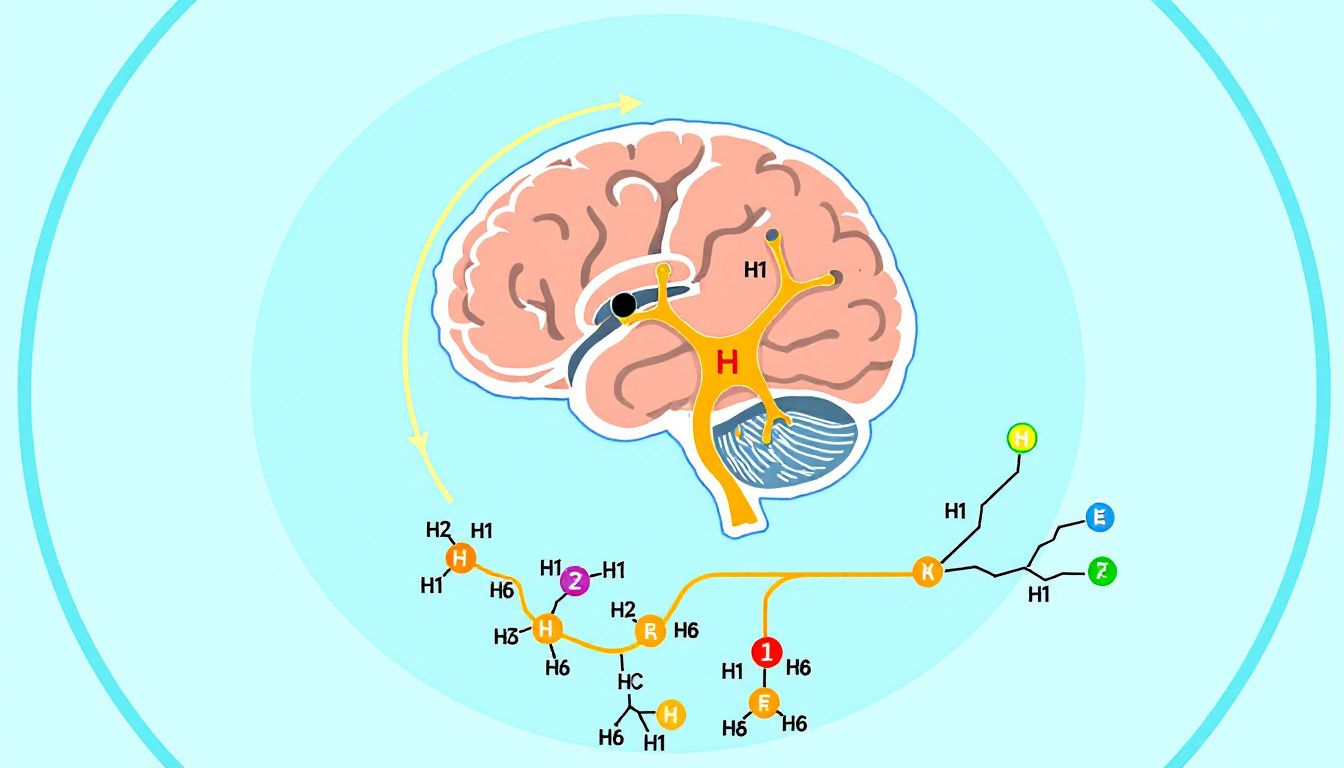 Diagram illustrating histamine as a neurotransmitter.