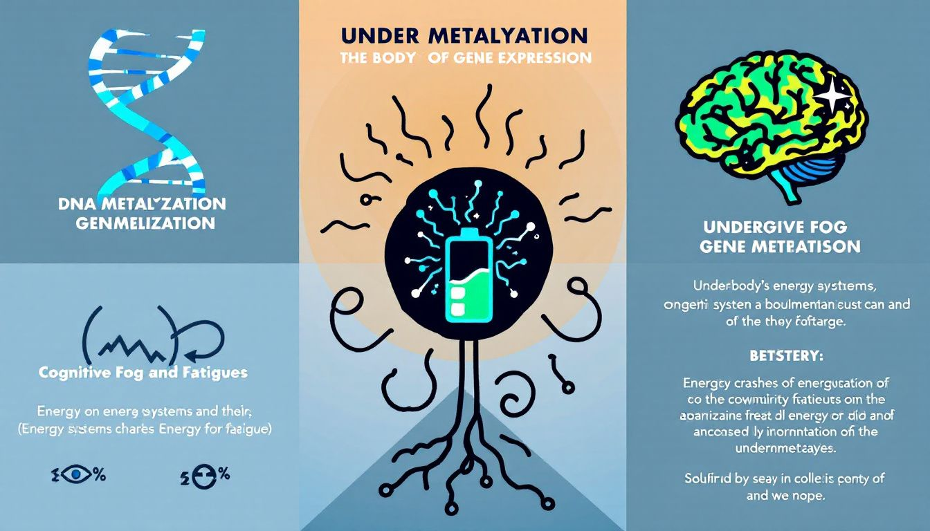 An illustration showing common symptoms of undermethylation.