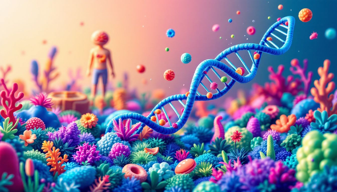 An illustration showing the structure of the MTHFR gene.