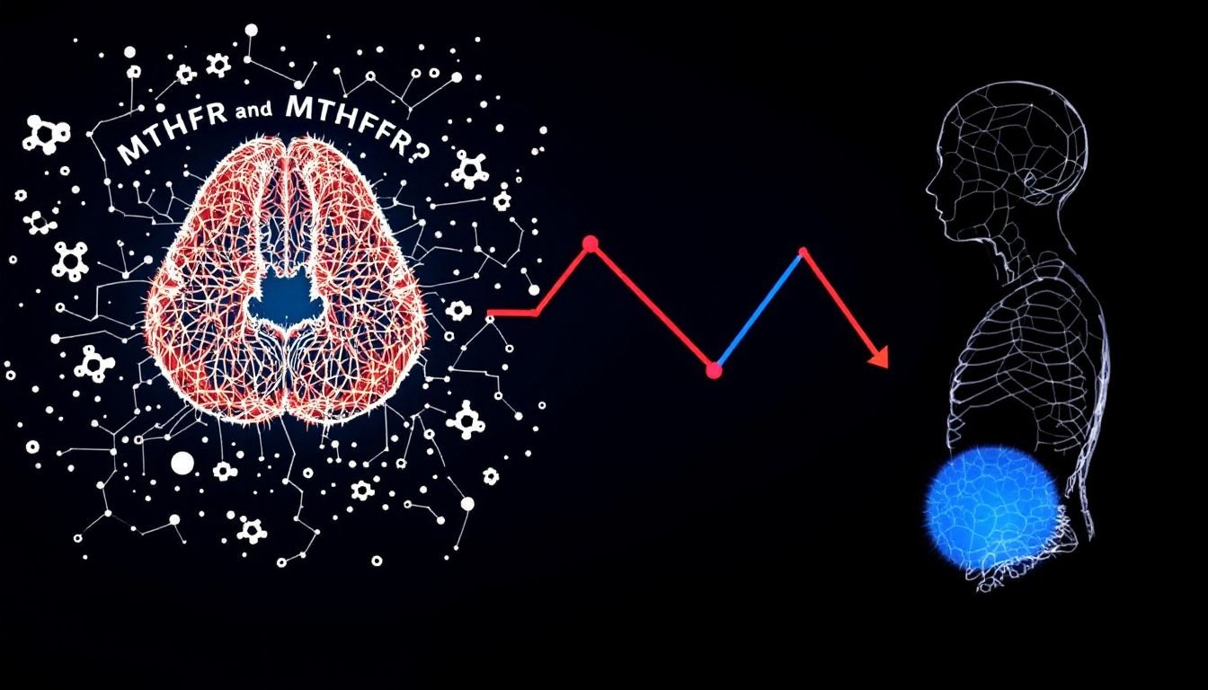 Illustration showing how MTHFR influences autoimmune thyroid disease.